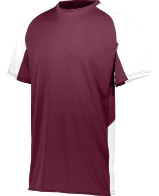 Augusta Sportswear 1518 Youth Cutter Jersey in Maroon/ white