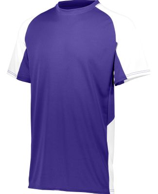 Augusta Sportswear 1518 Youth Cutter Jersey in Purple/ white