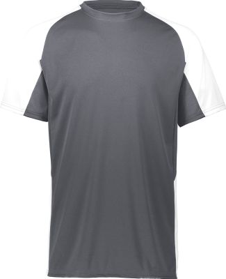 Augusta Sportswear 1518 Youth Cutter Jersey in Graphite/ white