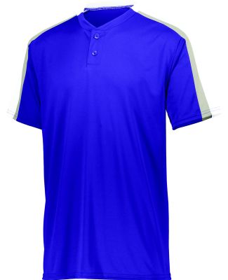 Augusta Sportswear 1557 Power Plus Jersey 2.0 in Purple/ white/ silver grey
