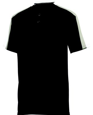 Augusta Sportswear 1557 Power Plus Jersey 2.0 in Black/ white/ silver grey