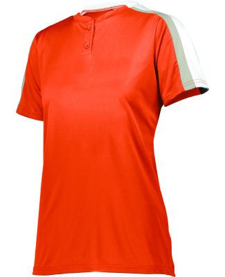 Augusta Sportswear 1559 Women's Power Plus 2.0 in Orange/ white/ silver grey