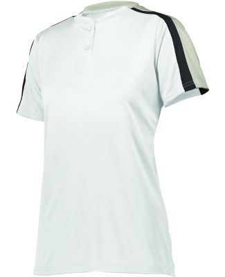 Augusta Sportswear 1559 Women's Power Plus 2.0 in White/ silver grey/ black