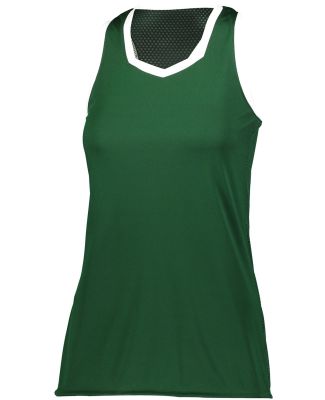Augusta Sportswear 1678 Women's Crosse Jersey in Dark green/ white
