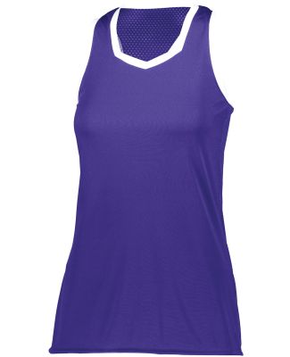 Augusta Sportswear 1678 Women's Crosse Jersey in Purple/ white