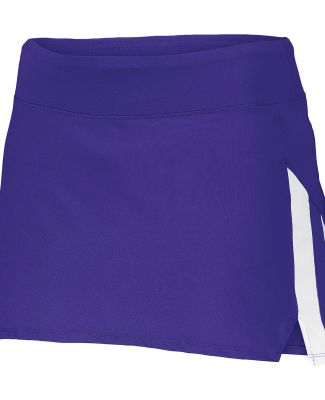 Augusta Sportswear 2440 Women's Full Force Skort in Purple/ white