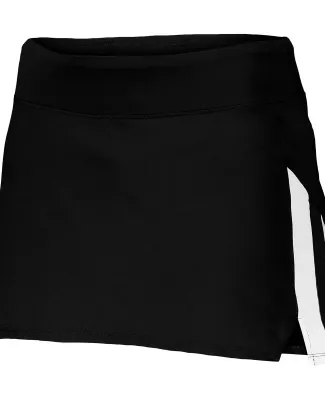 Augusta Sportswear 2441 Girls Full Force Skort BLACK/ WHITE