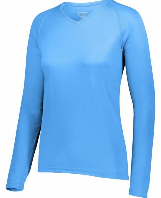 Augusta Sportswear 2797 Women's Attain Wicking Lon in Columbia blue