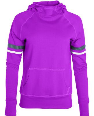 Augusta Sportswear 5441 Girls Spry Hoodie in Power pink/ white/ graphite