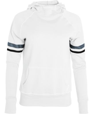 Augusta Sportswear 5441 Girls Spry Hoodie in White/ black/ graphite