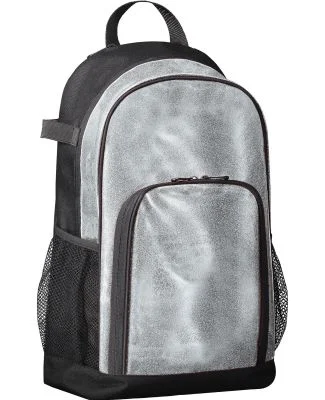 Augusta Sportswear 1106 All Out Glitter Backpack in Silver glitter/ black