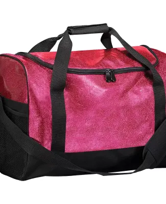 Augusta Sportswear 1107 Glitter Duffel Bag PINK GLTR/ BLK