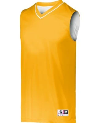 Augusta Sportswear 152 Reversible Two Color Jersey in Gold/ white