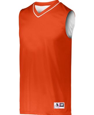 Augusta Sportswear 152 Reversible Two Color Jersey in Orange/ white