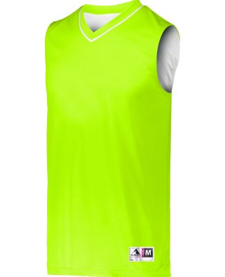 Augusta Sportswear 152 Reversible Two Color Jersey in Lime/ white