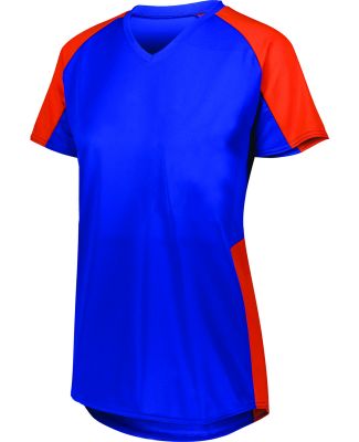 Augusta Sportswear 1522 Women's Cutter Jersey in Royal/ orange