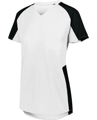 Augusta Sportswear 1522 Women's Cutter Jersey in White/ black