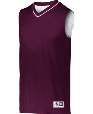 Augusta Sportswear 153 Youth Reversible Two Color  in Maroon/ white