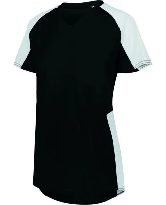 Augusta Sportswear 1523 Girls' Cutter Jersey in Black/ white