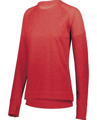Augusta Sportswear 5575 Women's Tonal Heather Pull in Red