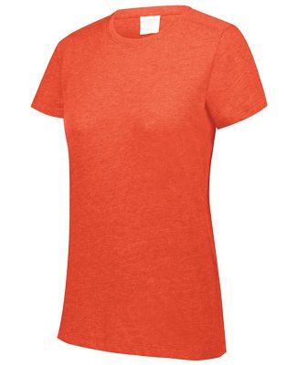 Augusta Sportswear 3067 Women's Triblend Short Sle in Orange heather