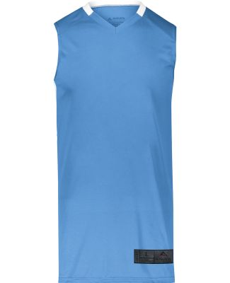Augusta Sportswear 1730 Step-Back Basketball Jerse in Columbia blue/ white