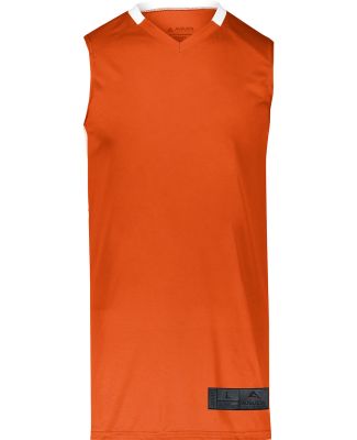 Augusta Sportswear 1730 Step-Back Basketball Jerse in Orange/ white