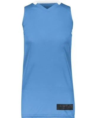 Augusta Sportswear 1732 Women's Step-Back Basketba in Columbia blue/ white