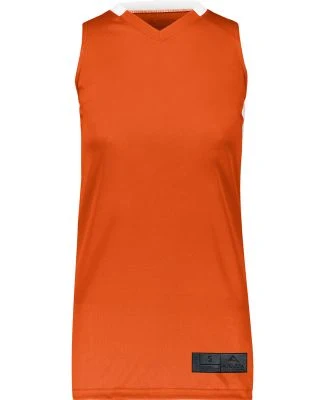 Augusta Sportswear 1732 Women's Step-Back Basketba in Orange/ white