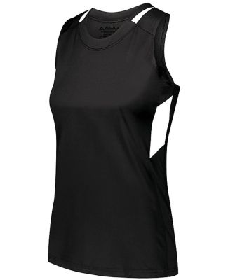 Augusta Sportswear 2436 Women's Crossover Tank Top in Black/ white