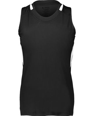 Augusta Sportswear 2437 Girls Crossover Tank Top in Black/ white