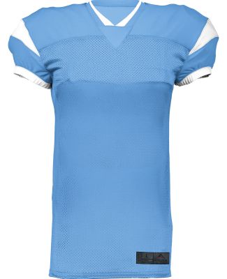 Augusta Sportswear 9583 Youth Slant Football Jerse in Columbia blue/ white