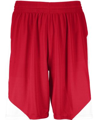 Augusta Sportswear 1733 Step-Back Basketball Short in Red/ white