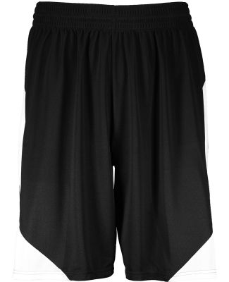 Augusta Sportswear 1733 Step-Back Basketball Short in Black/ white