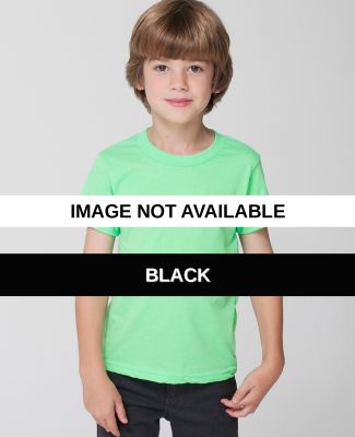 BB101 American Apparel Kids Poly-Cotton Short Slee Black