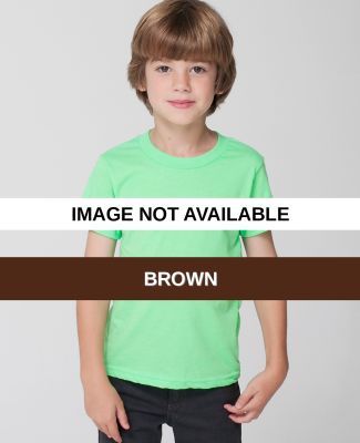 BB101 American Apparel Kids Poly-Cotton Short Slee Brown