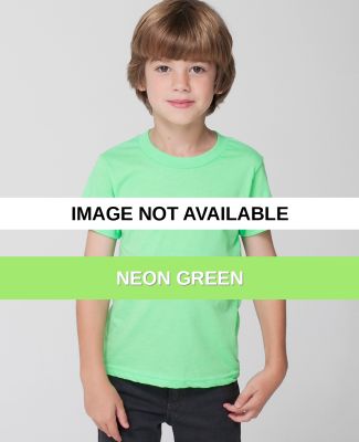 BB101 American Apparel Kids Poly-Cotton Short Slee Neon Green