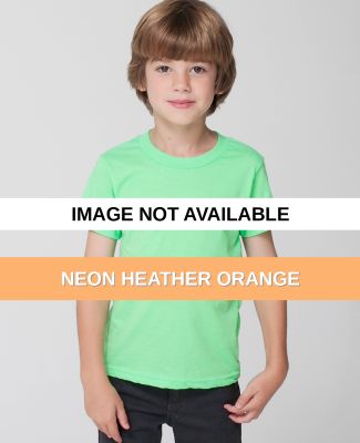 BB101 American Apparel Kids Poly-Cotton Short Slee Neon Heather Orange
