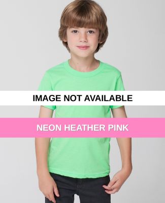 BB101 American Apparel Kids Poly-Cotton Short Slee Neon Heather Pink