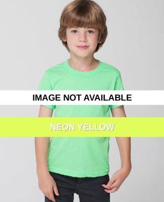 BB101 American Apparel Kids Poly-Cotton Short Slee Neon Yellow