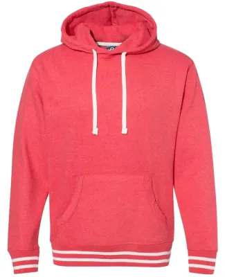 J America 8649 Relay Fleece Hooded Sweatshirt Red