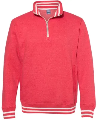 J America 8650 Relay Fleece Quarter-Zip Sweatshirt Red