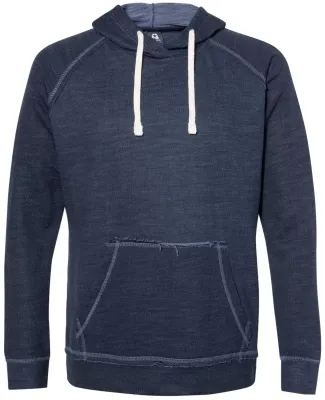 J America 8695 Shore French Terry Hooded Pullover Navy