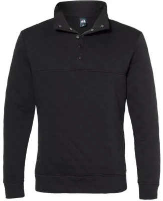 J America 8890 Quilted Snap Pullover Black