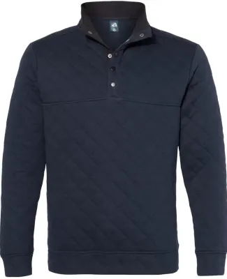 J America 8890 Quilted Snap Pullover Navy