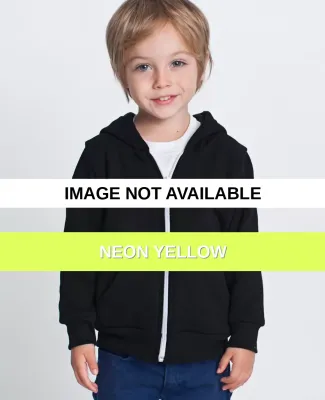 F197 American Apparel Kids Flex Fleece Zip Hoody Neon Yellow