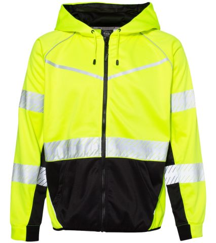 ML Kishigo JS150 Premium Black Series® Full-Zip H in Lime