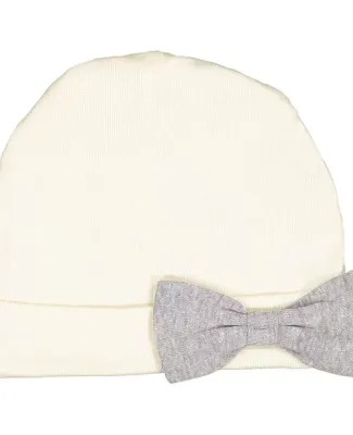 Rabbit Skins 4453 Premium Jersey Infant Bow Cap NATURAL/ HEATHER