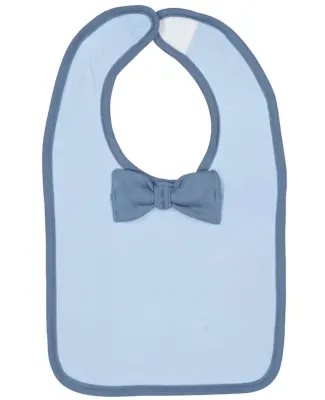 Rabbit Skins 1002 Infant Baby Rib Bow Tie Bib LT BLUE/ INDIGO