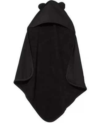 Rabbit Skins 1013 Terry Cloth Hooded Towel with Ea BLACK